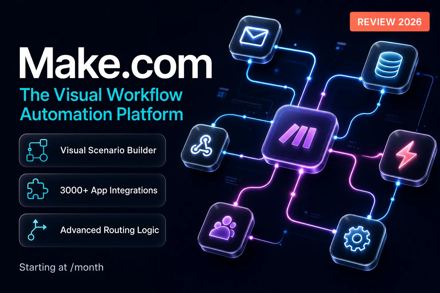 Make.com Visual Workflow Builder Hero Image